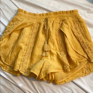 American Eagle Boho Lace Tie Shorts